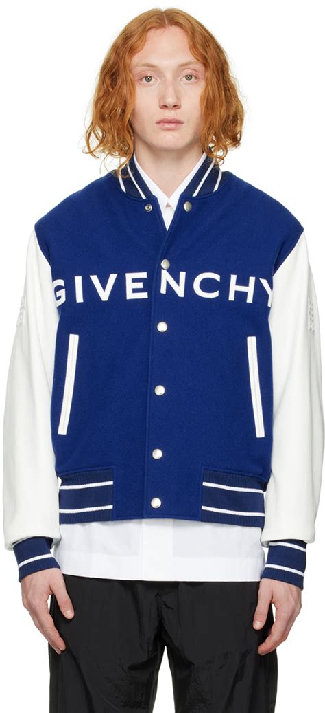 jacket bleu givenchy homme|givenchy wool jacket.